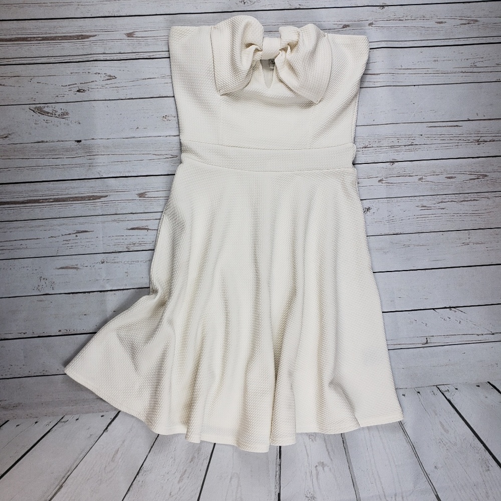 Charlotte Russe Strapless Bow A-Line Mini Dress